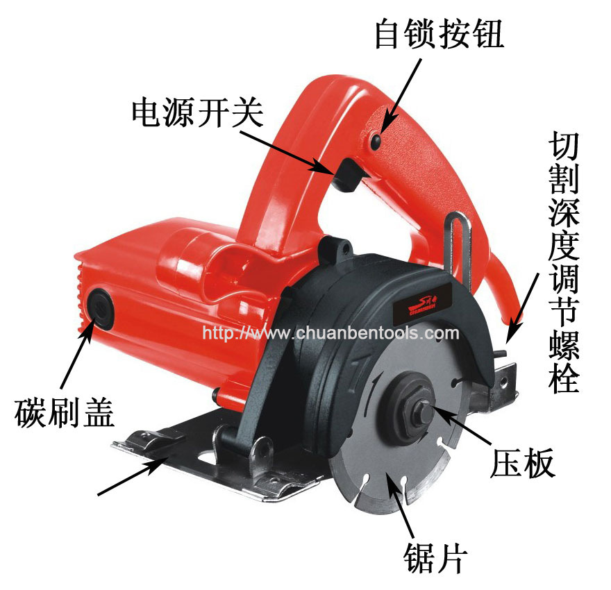 厂家直销 高性价比石材切割机 耐高温开槽机切割机110mm切砖机