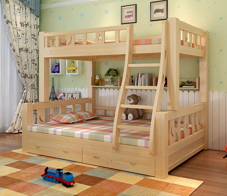 厂家批发高品质实木儿童高低床子母床可定制 成人上下双层家居床