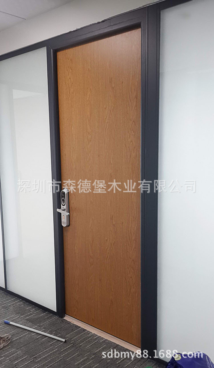 写字楼平开门办公室门不锈钢框防潮室内门专业订做免漆工程门