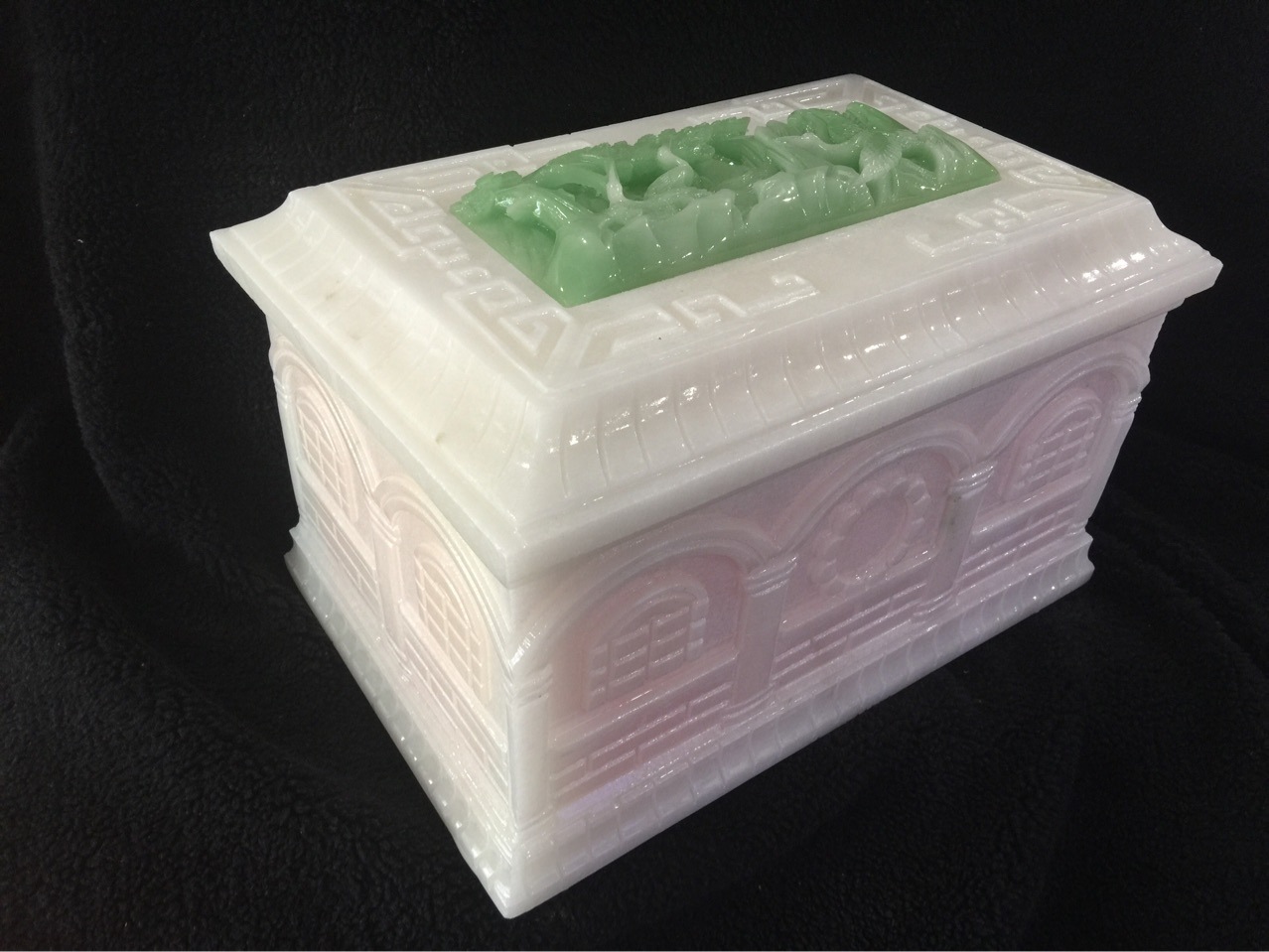 精品玉石骨灰盒厂家直销汉白玉松鹤万寿宫殡葬用品寿盒大全批发