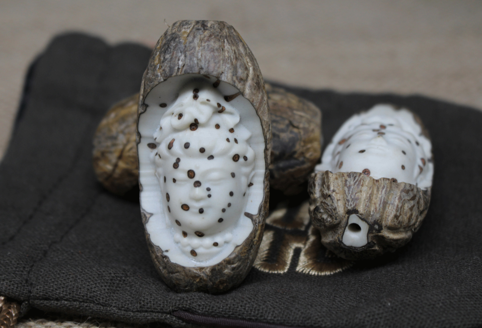 千眼菩提子雕刻观音像菩提雕刻手把件钥匙扣车挂配件批发非镶嵌