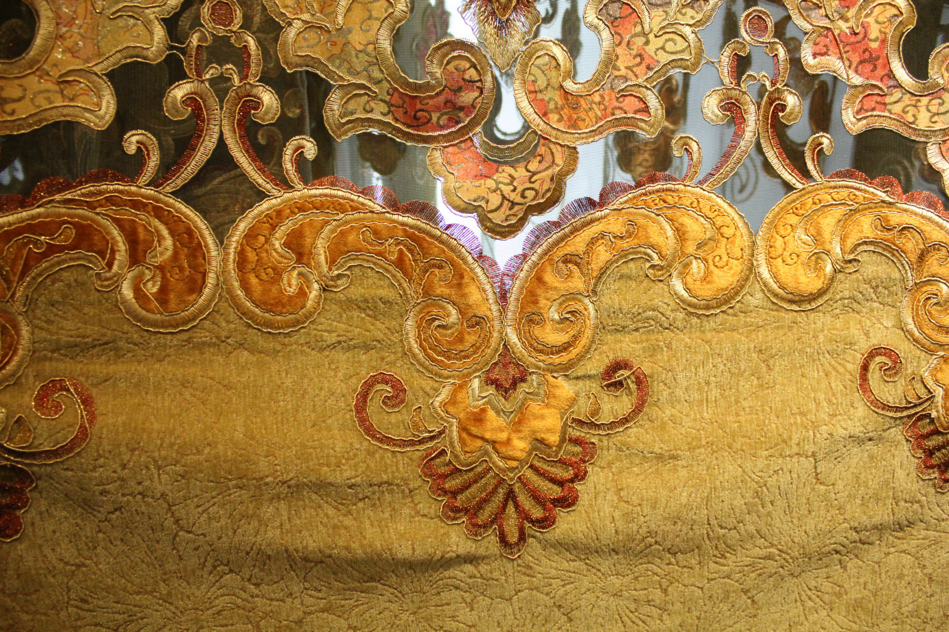 厂家直销批发 2016最新款 高档 雪尼尔刺绣窗帘 加工定制