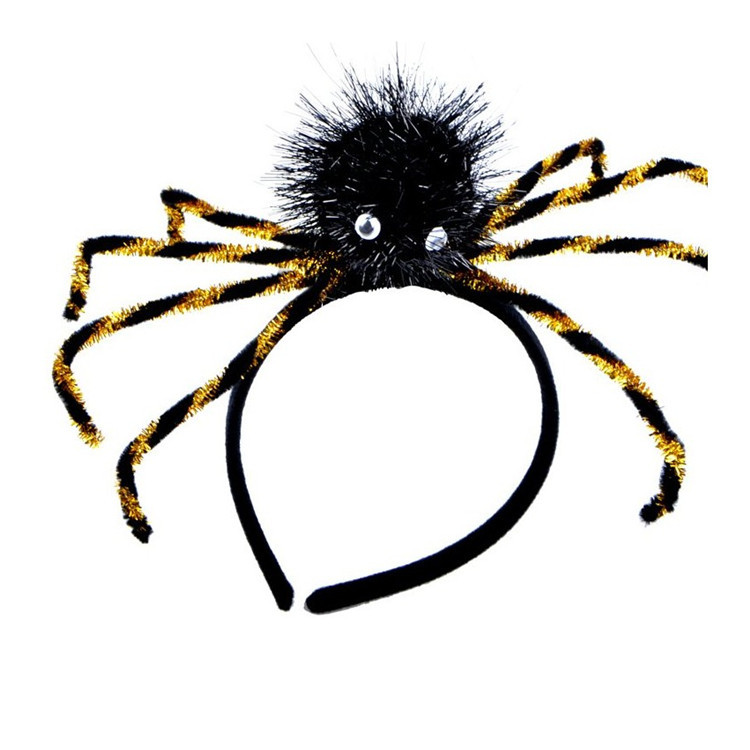 哈罗威万圣节头饰化装舞会蜘蛛头饰成人儿童表演蜘蛛头饰学校表演