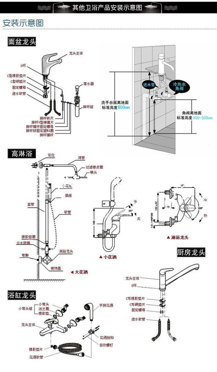 花洒套装厂家批发 全铜豪华大淋浴花洒喷头套装 可升降浴室套装