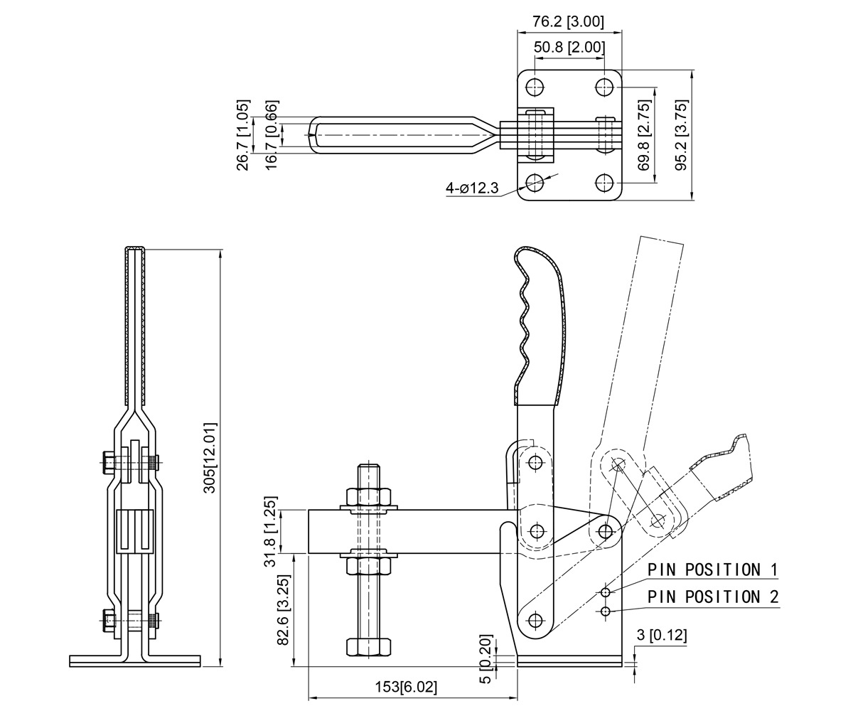 供应ch-101-j thru ch-101-jsi 垂直式夹钳 焊接夹具 夹钳