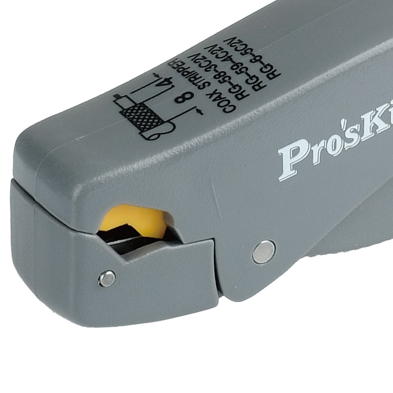 台湾宝工proskit 6pk-322 旋转式三刀同轴电缆剥线器 剥线钳批发