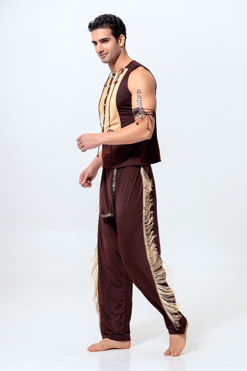 万圣节男款少数民族舞台表演服 印第安人服 印度影视摄影演出服