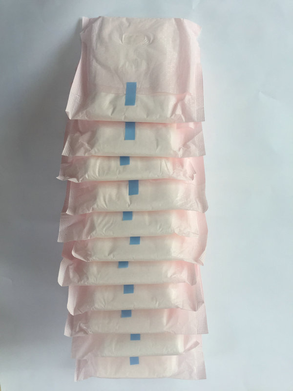 厂家供应 加长夜用单片纯棉卫生 柔棉卫生巾超长420mm