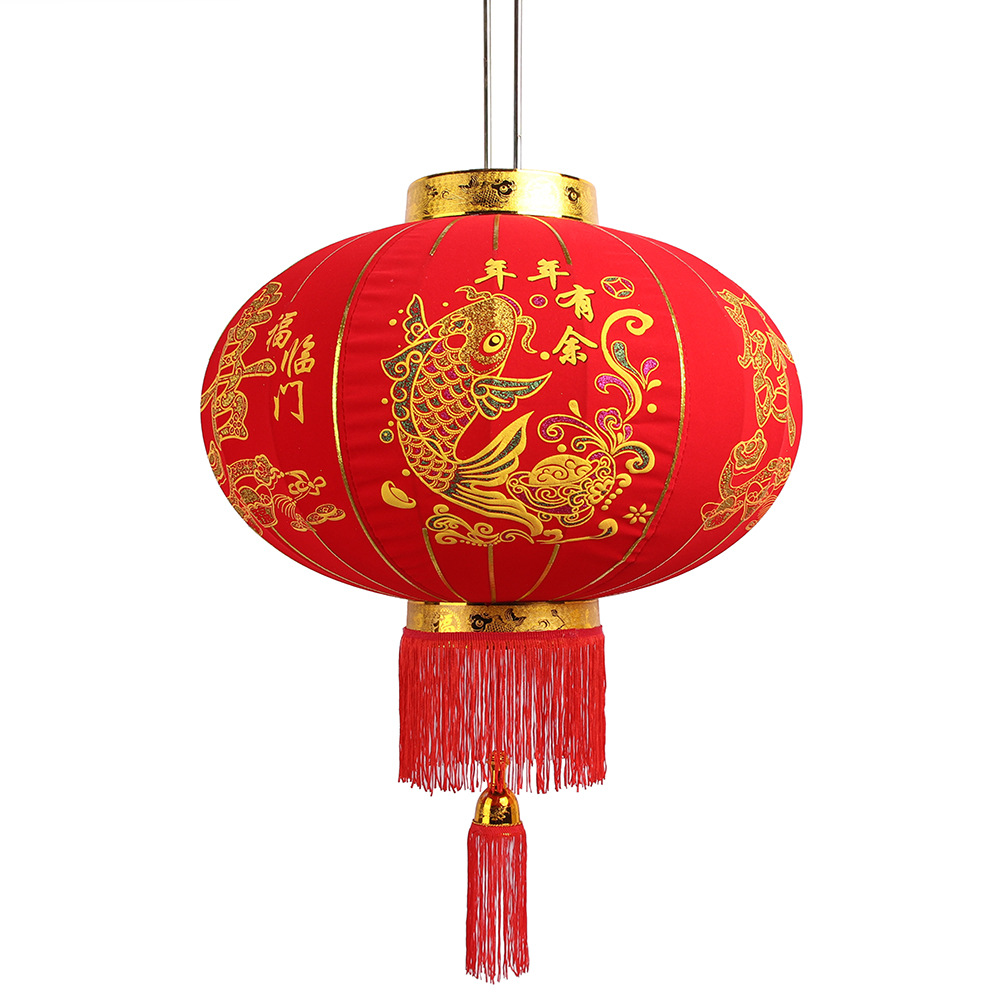 定制 植绒布广告灯笼挂件 春节福字红灯笼批发 喜庆婚庆装饰用品