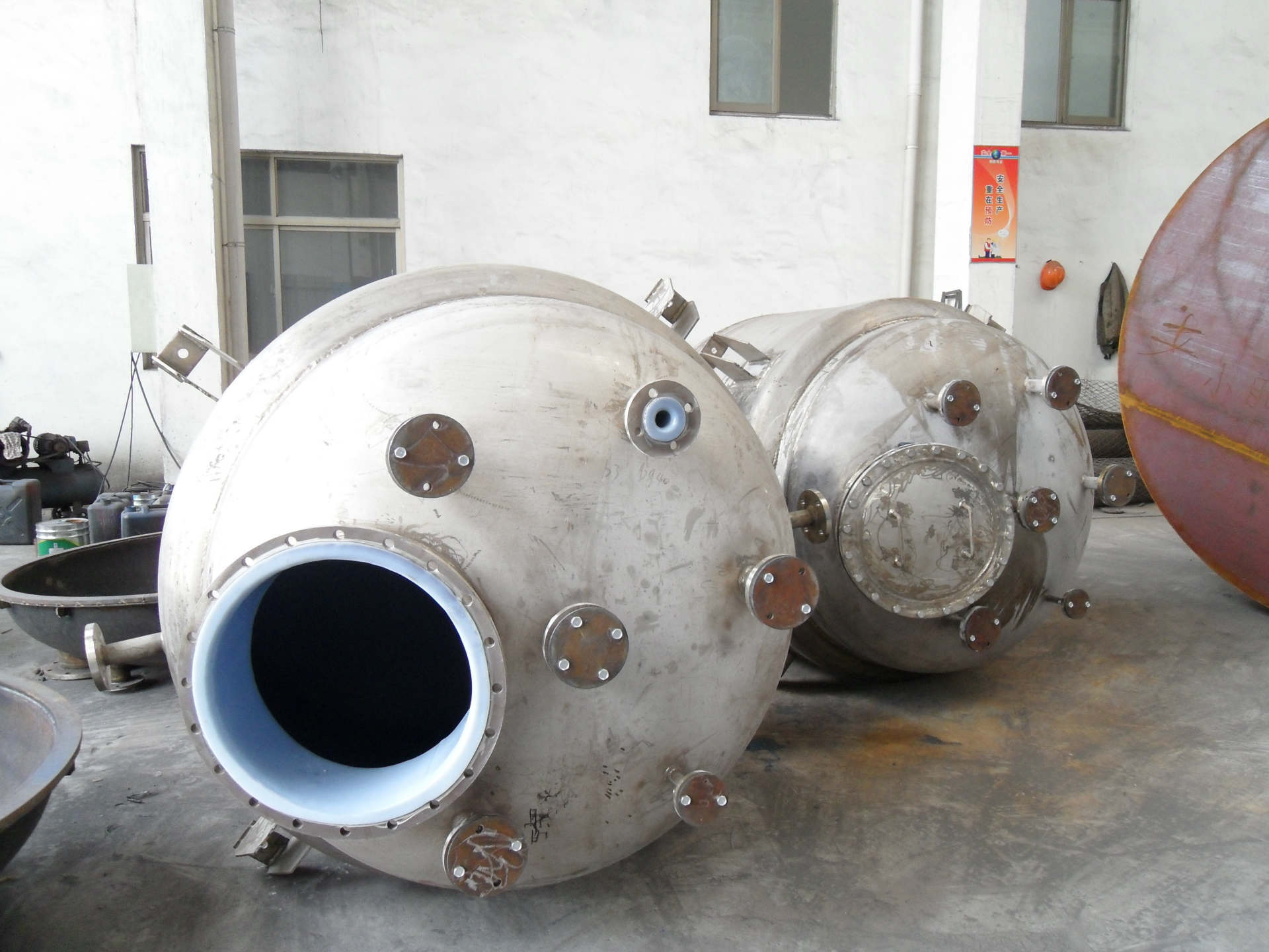 异性现场衬氟储罐厂家衬四氟计量罐卧式衬四氟储罐