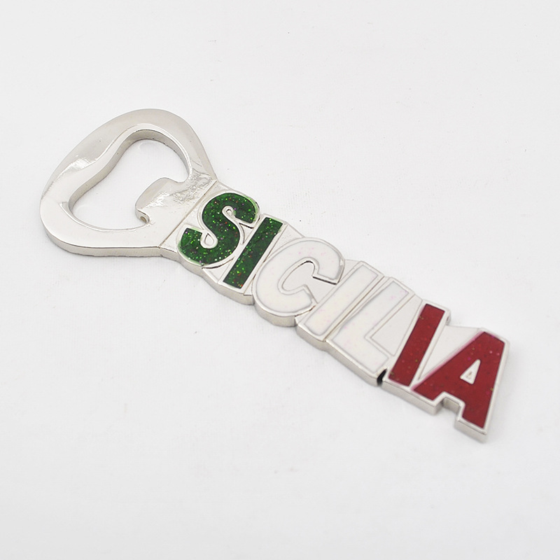 alloy letter bottle opener new creative gift bottle opener italian tourist souvenir factory wholesale customization