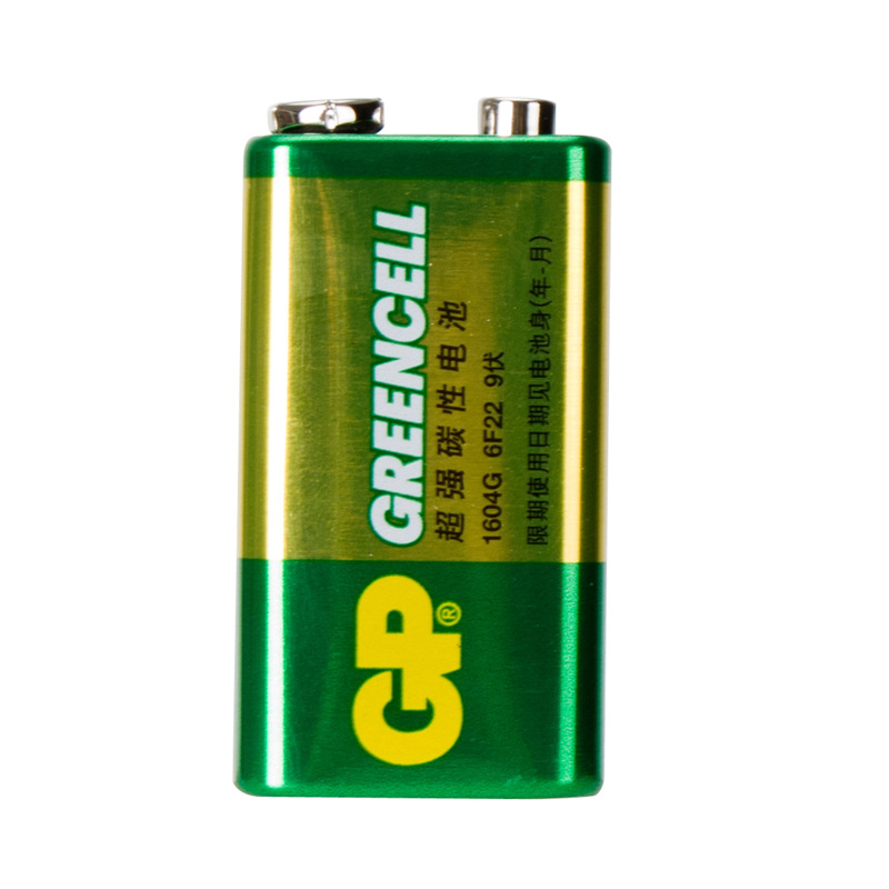GP超霸 9V 绿壳1604G 6F22碳性 万能表电池 遥控玩具无线话筒电池