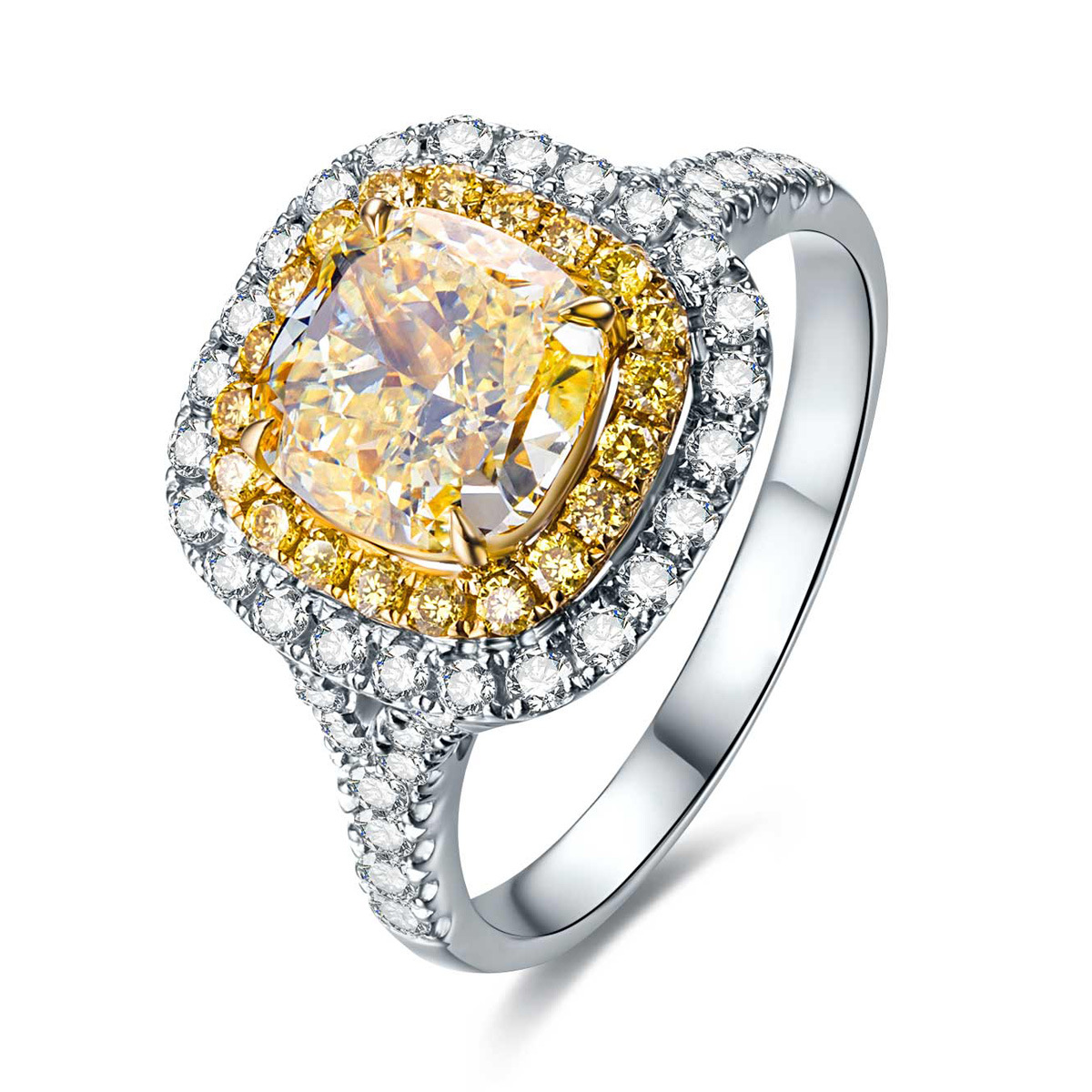 1克拉以上黄钻石gia裸钻彩钻戒指钻戒定制订金