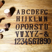 ZAKKA杂货铁艺装饰品 铸铁金属数字 字母 创意DIY门牌 字母符号