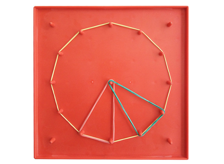 数学钉子板学生钉板小学教具 图形板教学仪器 双面20518