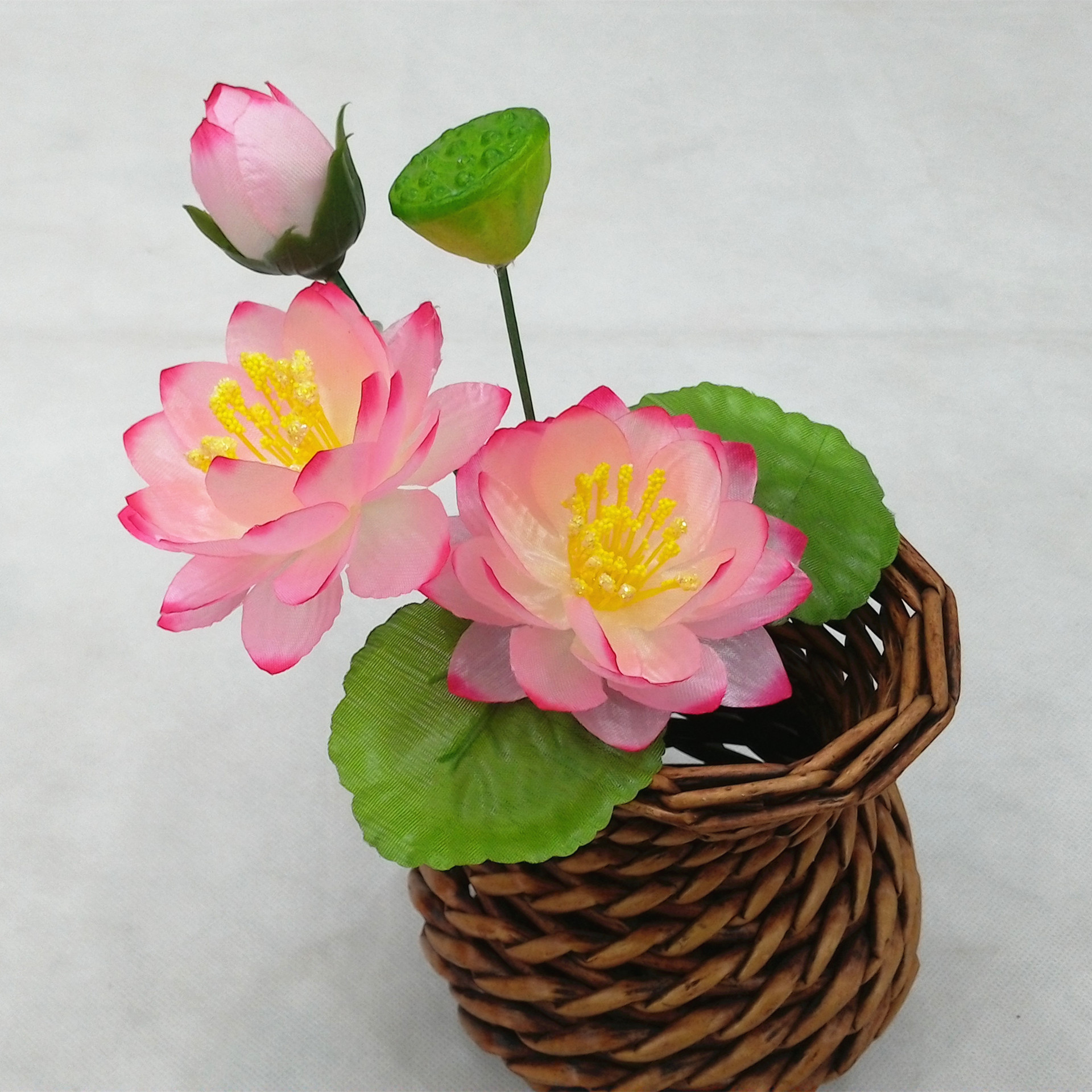 仿真花 迷你4叉仿真荷花 新品上市 厂家直销