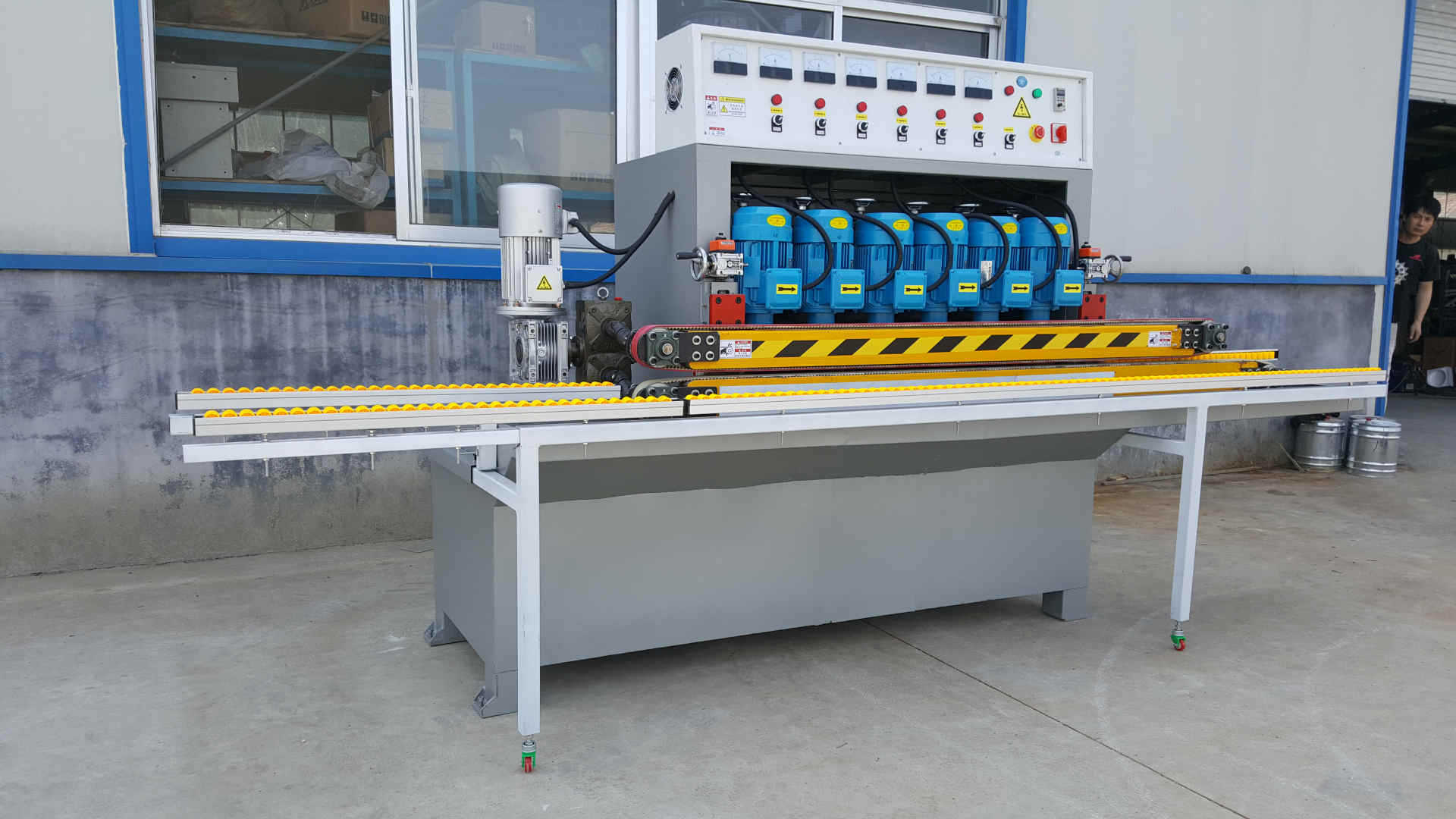 小型圆边磨边机 8002-6六磨头圆边机 生产加工橱柜瓷砖人造大理石