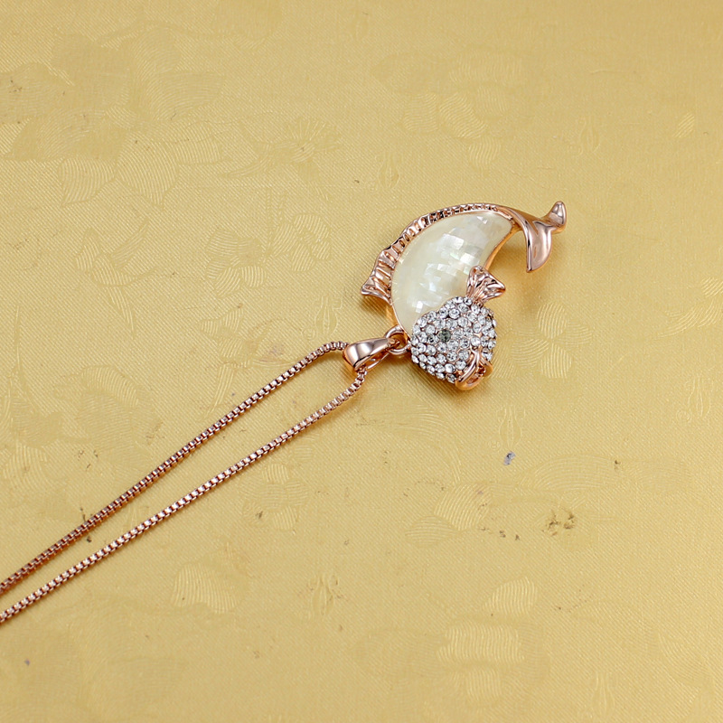 viennois威妮华正品卡通卡哇伊贝壳海豚精美女款项链项饰品