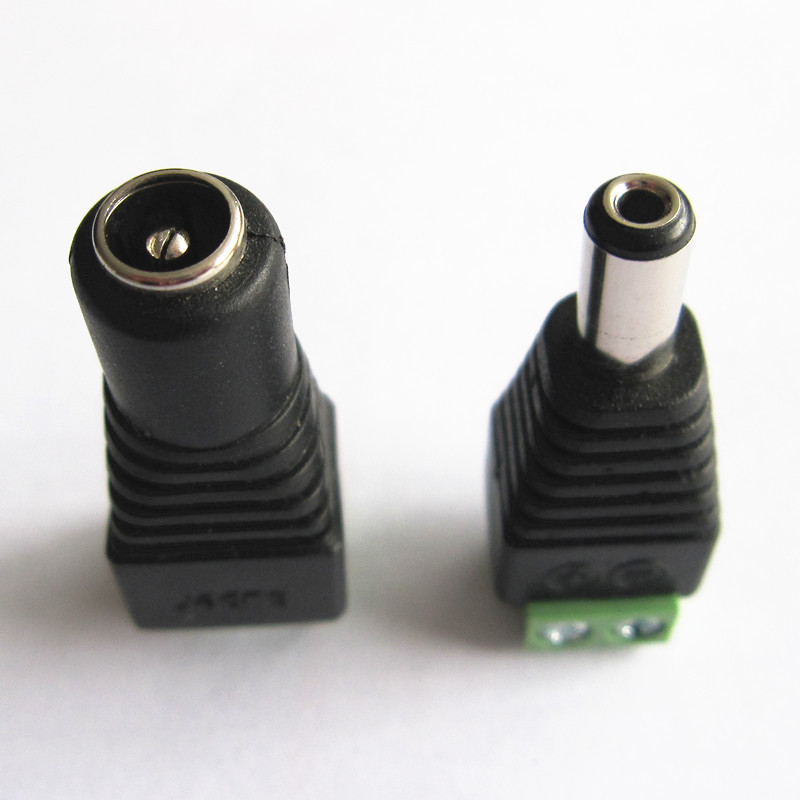 dc母插头带接线端子 dc公母转绿色端子 免焊接监控头现货
