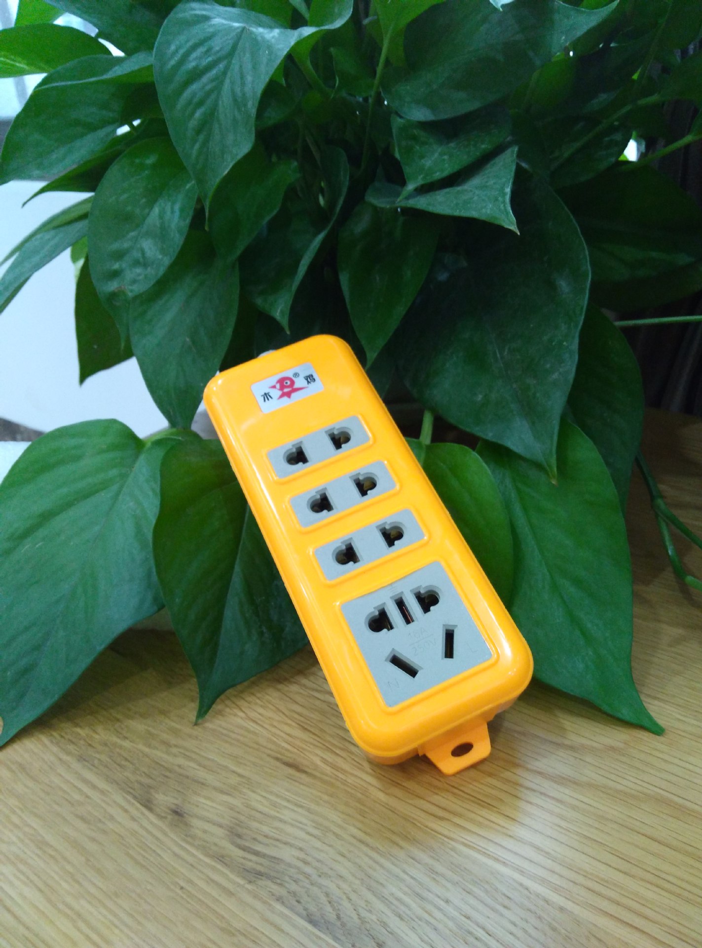 普宁排插地拖插座防爆防尘插座包胶一体成型插排木鸡厂家mj-952