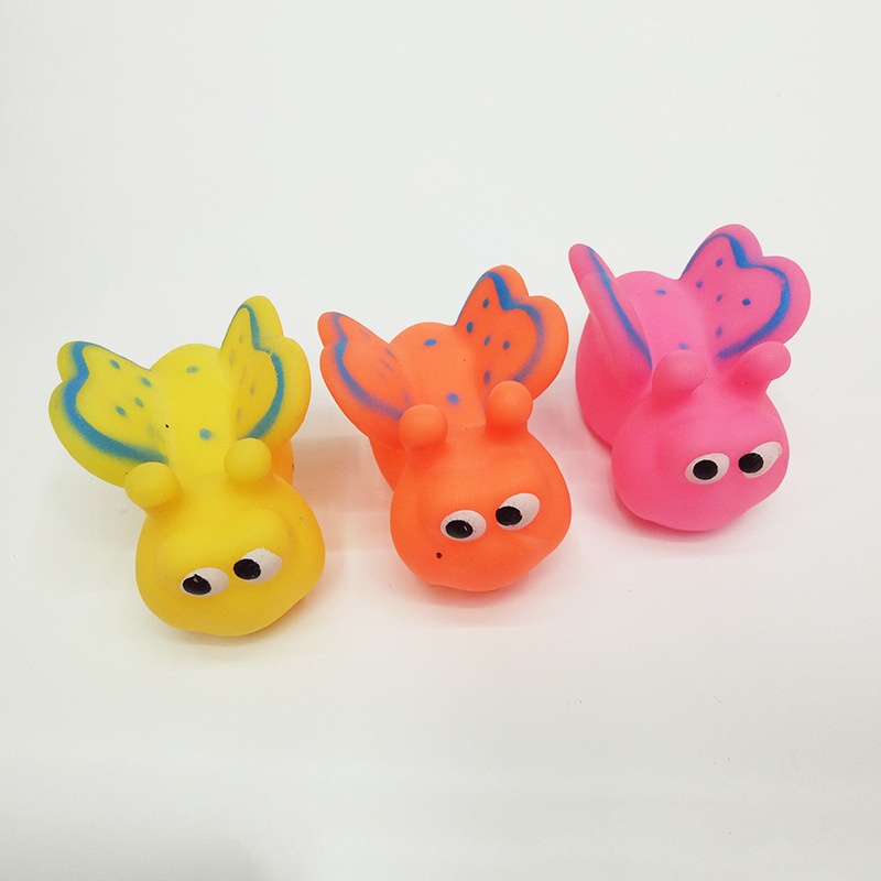 搪胶皮响玩具 卡通动物发声玩具宝宝戏水玩具 捏捏叫捏捏响