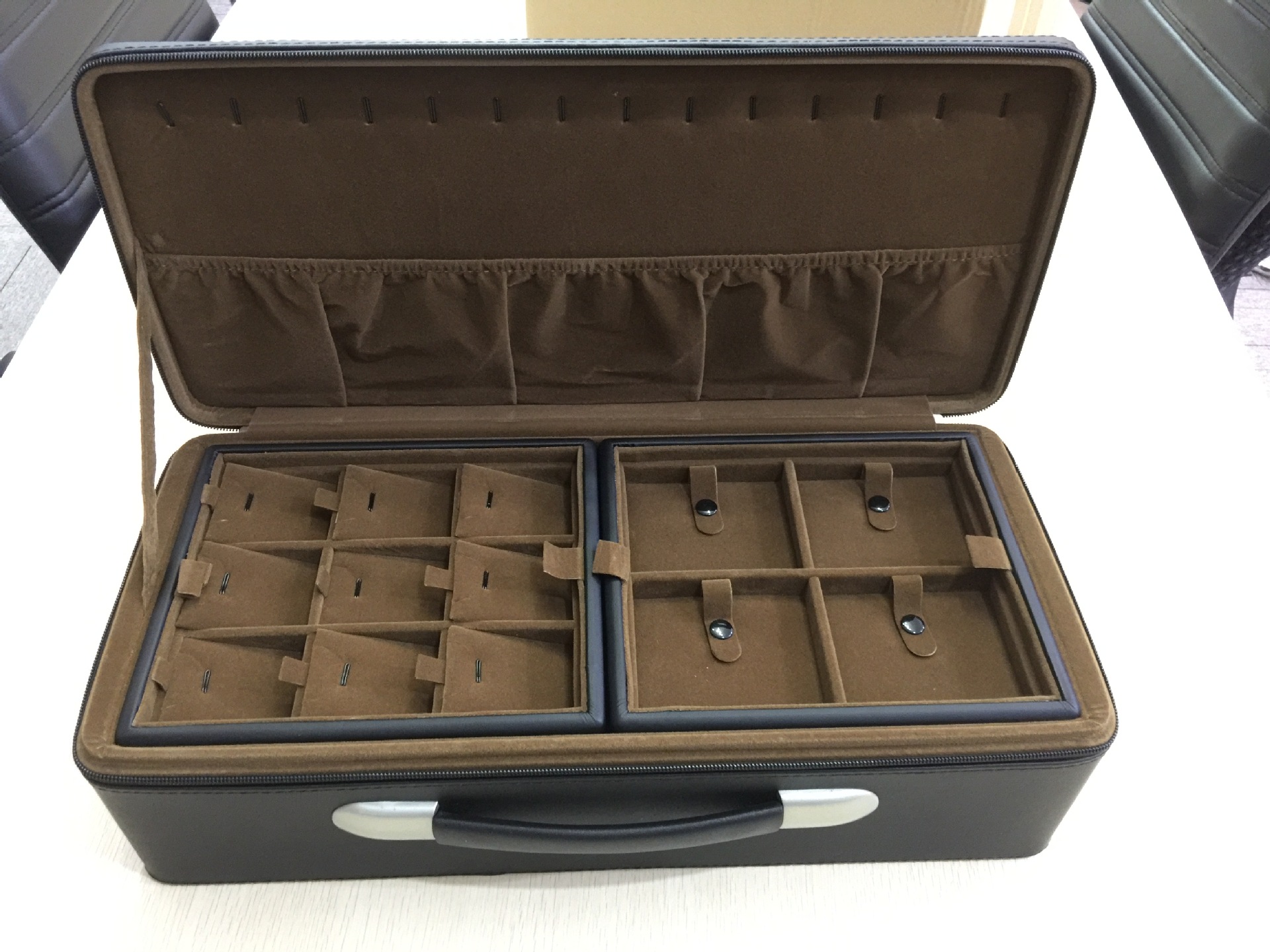 仙丽珠宝 三层首饰收纳箱 便携式 珠宝 展示