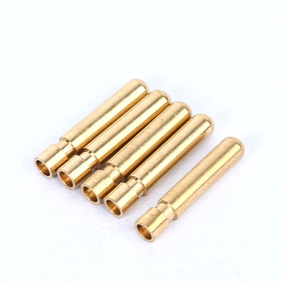 pin针插针批发 ac-dc电源电缆医疗连接器 环保黄铜镀金公母铜针