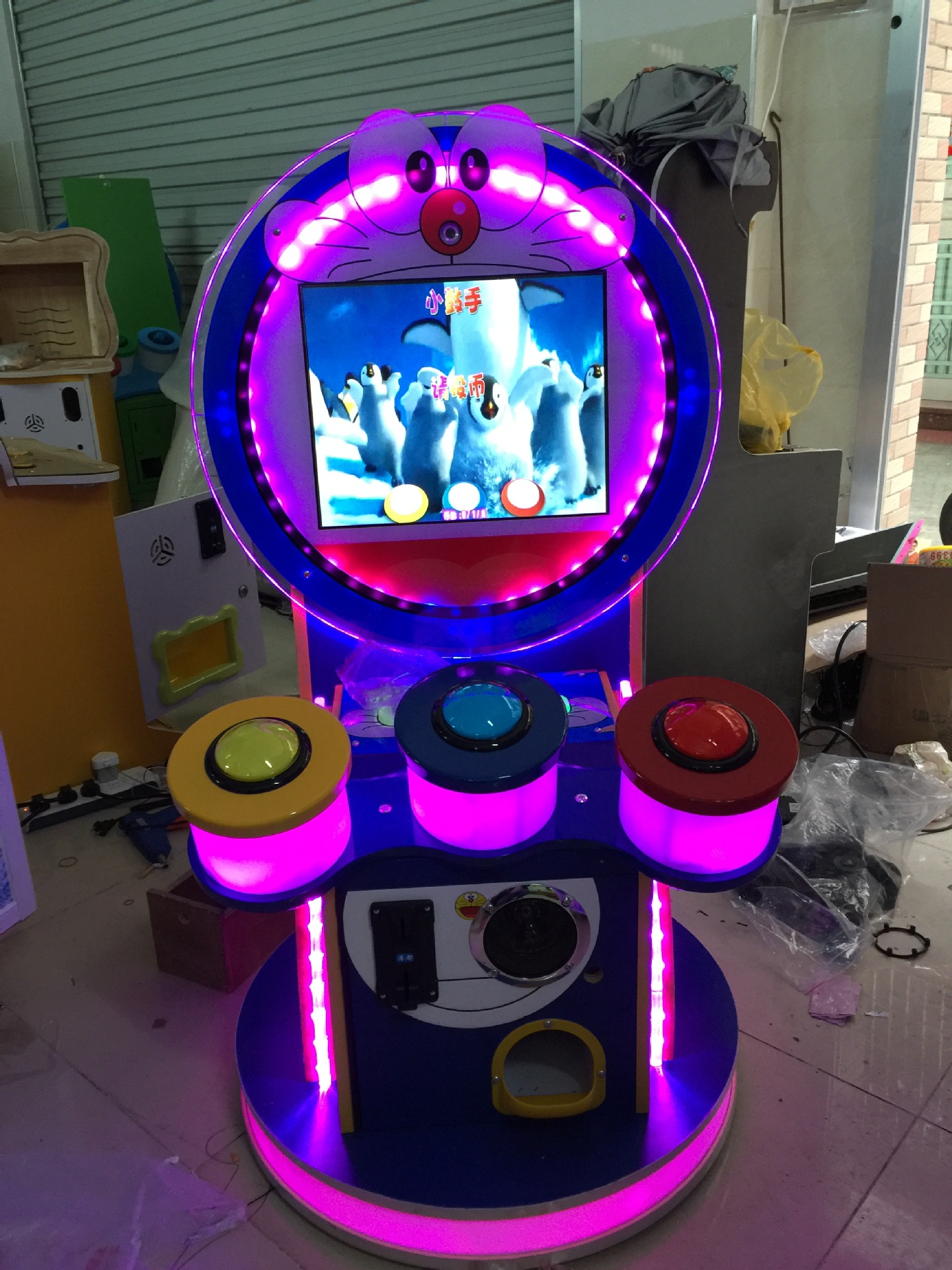 天才小鼓手敲击音乐机打鼓机退扭蛋弹珠电玩打鼓机儿童投币游戏机