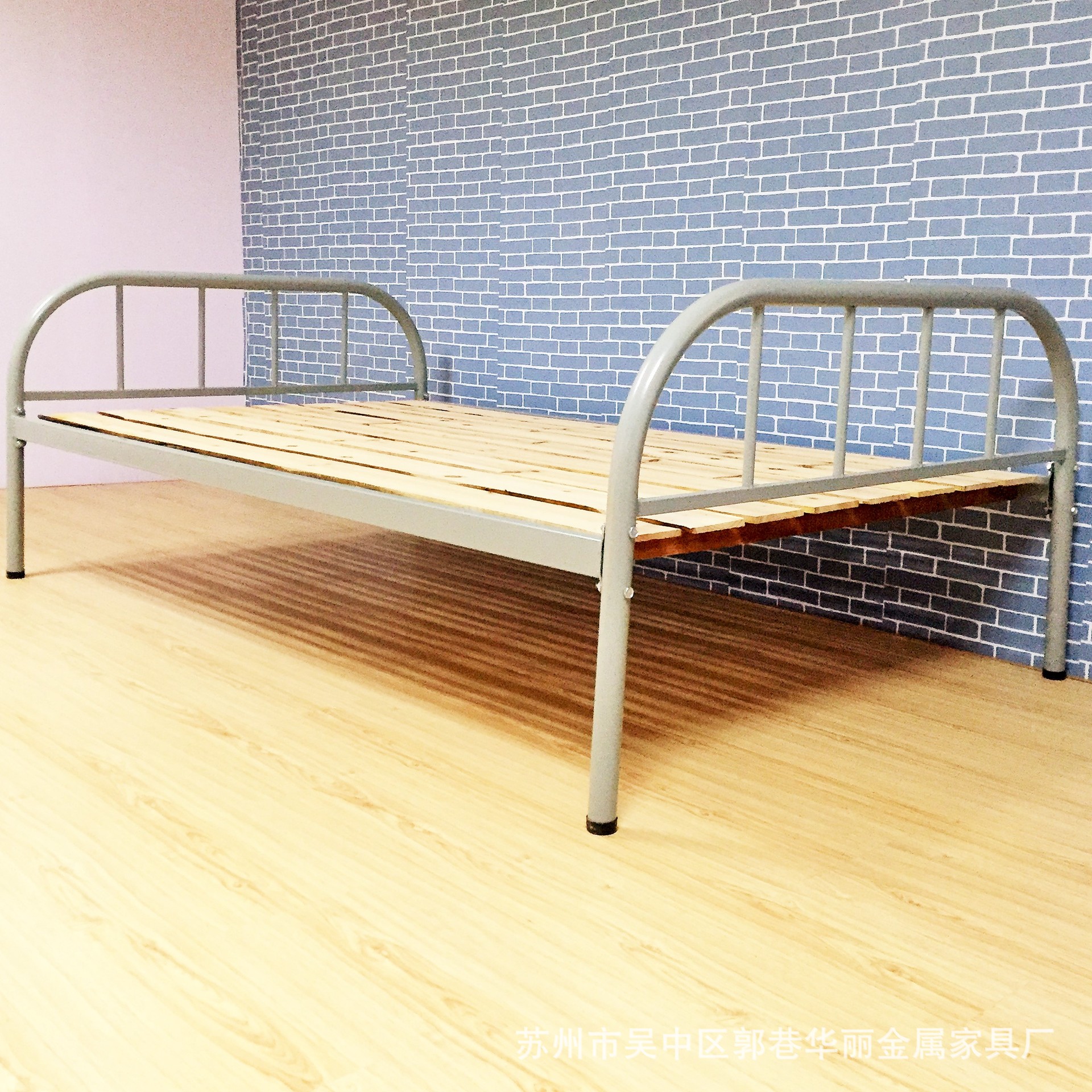 厂家批发宿舍单人铁架床 学生公寓单层铁床 简约成人1.2米单人床