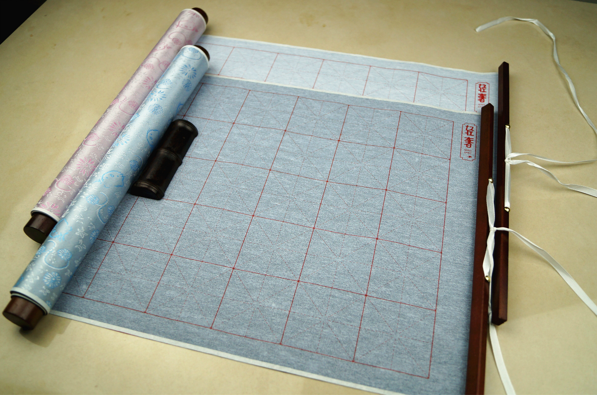 锦缎万次水写布 仿宣纸设计适合毛笔书法 厂家销售卷轴水写布