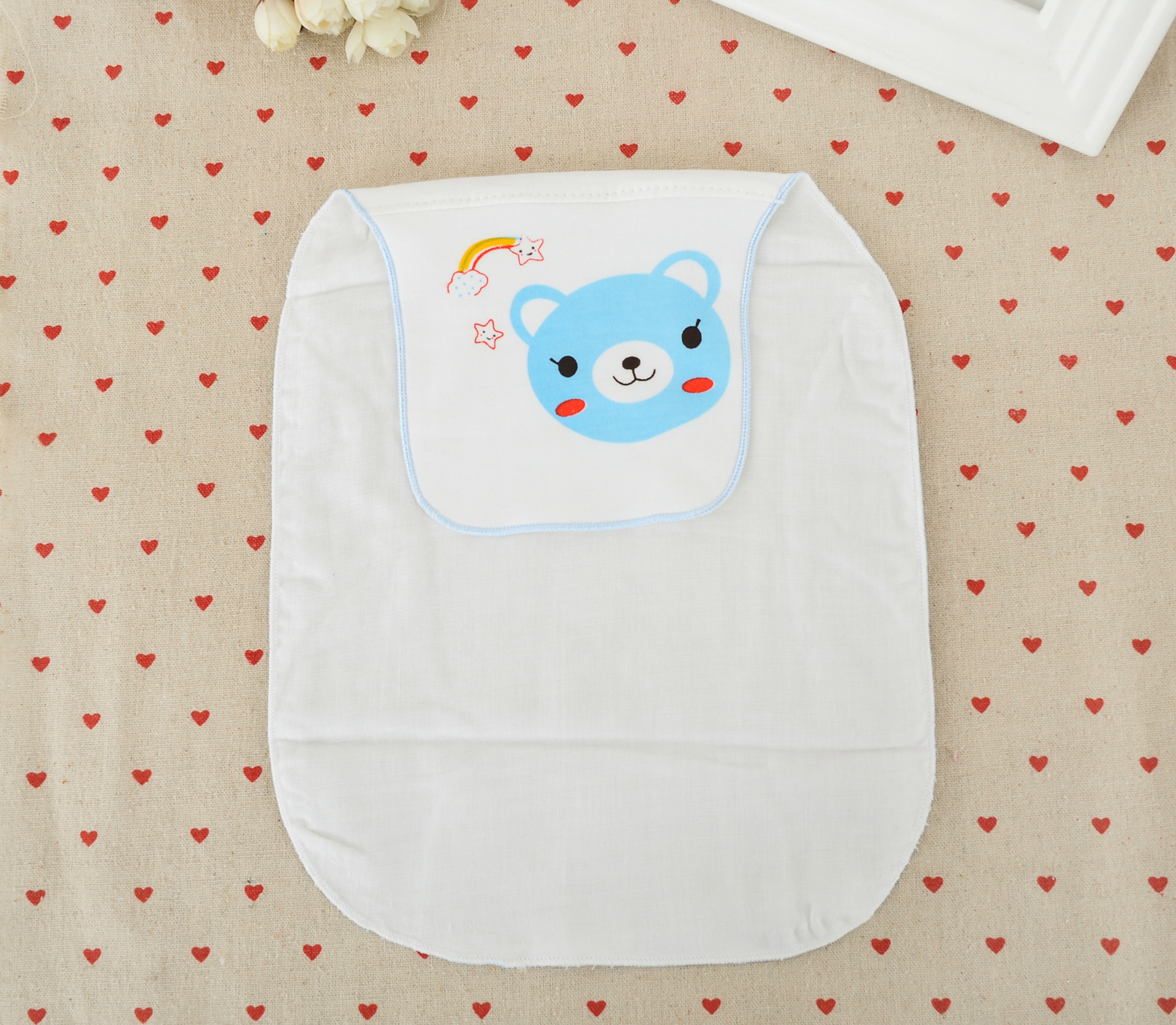 婴儿吸汗巾 全棉加大纯棉儿童垫背巾 宝宝隔汗巾4层纱布超大透气