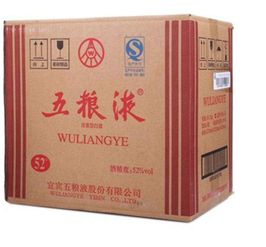 四川五粮液52度500ml水晶装普五高度浓香型白酒整箱6瓶特价批发