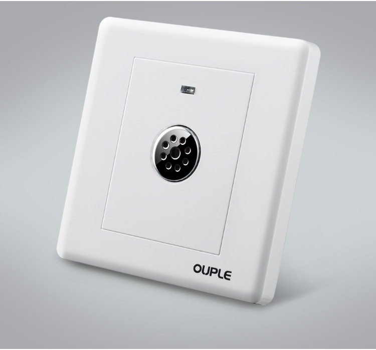 厂家欧普电工墙壁开关插座86型暗装雅白led声光控延时