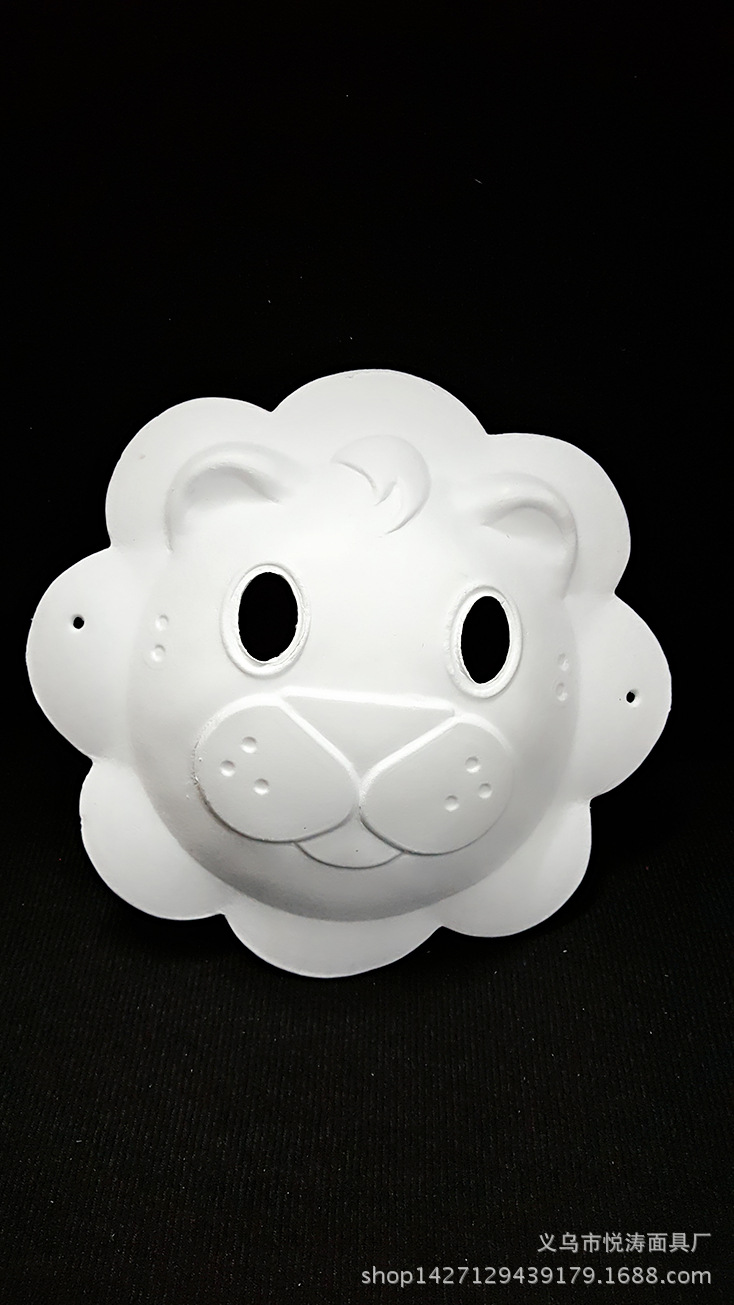 30g舞会白色手绘面具 diy环保纸浆面具手绘面具 狐狸款