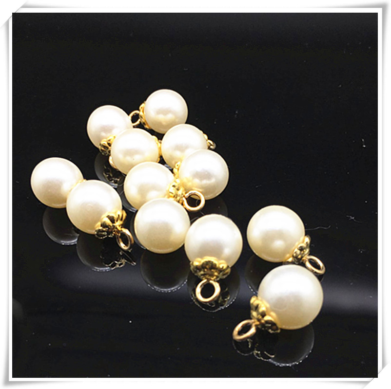 高亮珍珠扣服装箱包装饰扣 珍珠拉链头 服装家纺拉链片珍珠纽扣