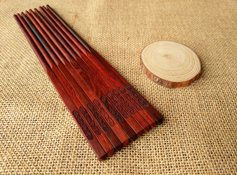 厂家直销 精品中华筷礼盒 老挝大红酸枝筷子 高档礼品 如意吉祥筷