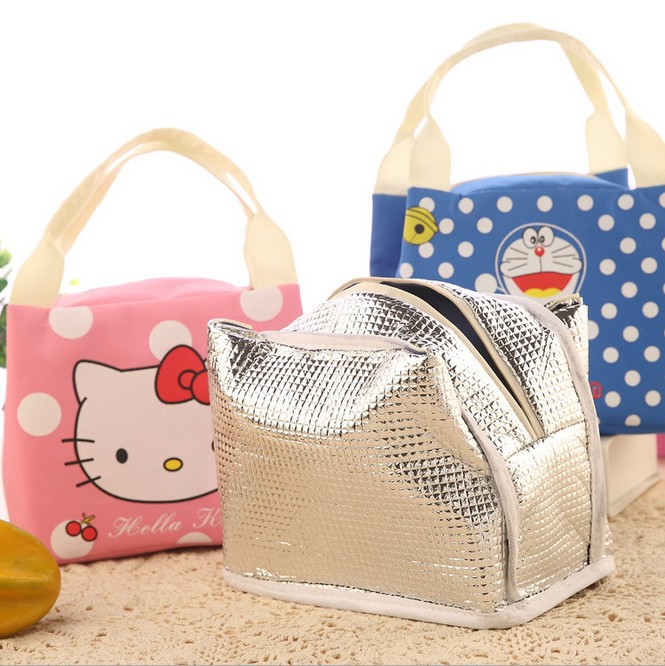 Korean Style Cute Cold Preservation Insulated Bag Picnic Bag Lunch Bag with Zipper Lunch Box Bag