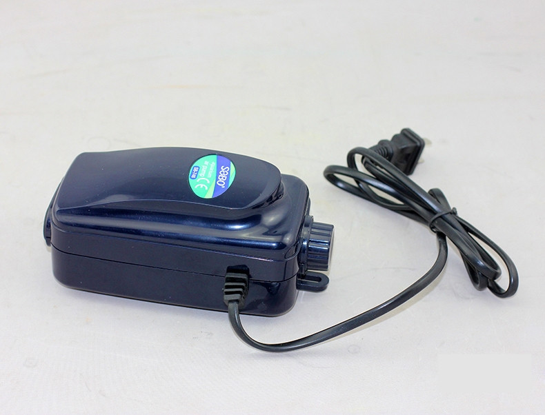 松宝sb-748静音增氧泵大功率鱼缸氧气泵8w打氧泵 双孔养鱼气泵