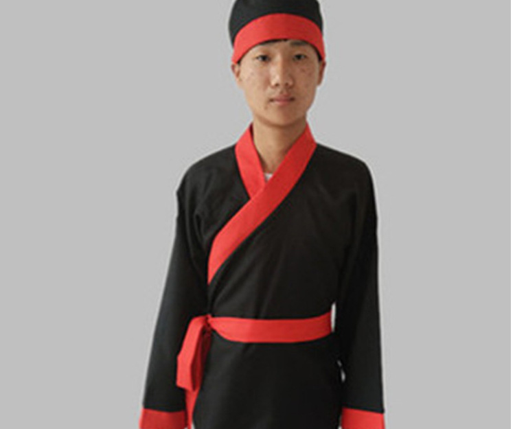 古装汉服古代家丁小二仆人书生杂役演出茶馆酒店工作服装男女表演