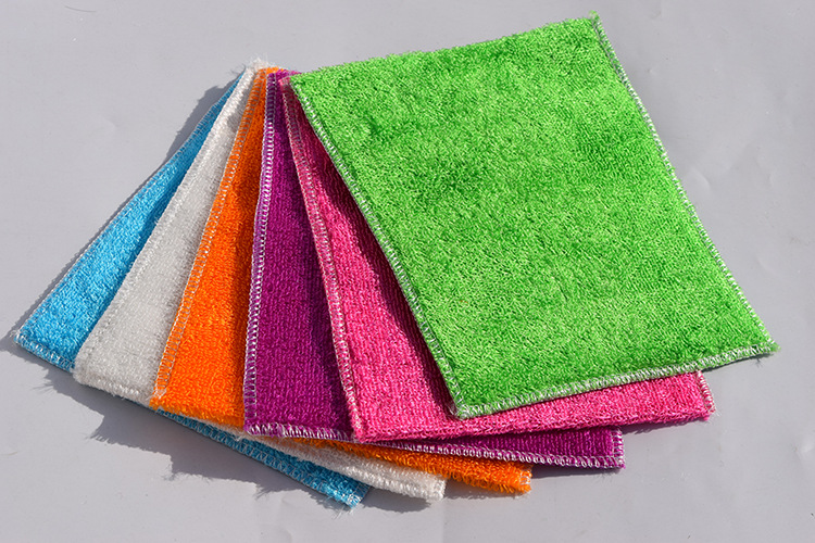 韩国进口 竹纤维洗碗巾抹布不沾油洗碗布不掉毛双层加厚厨房抹布