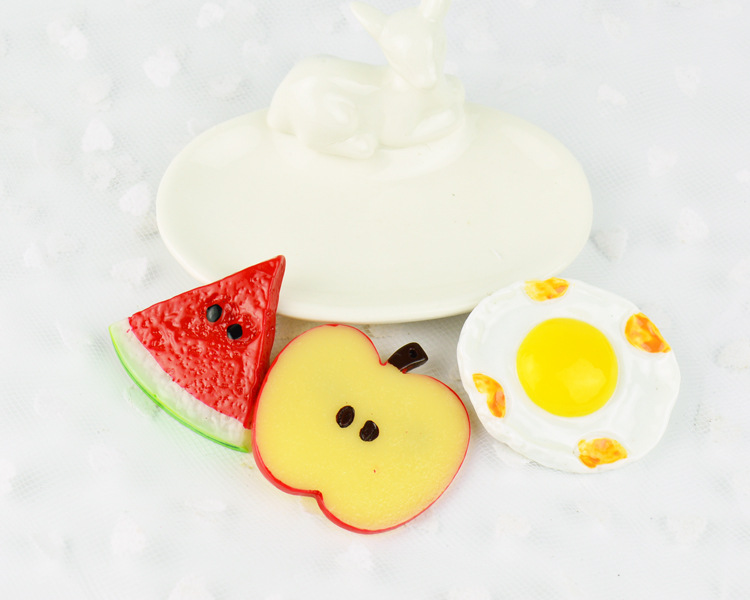 森系发饰软妹发夹 水果发圈 西瓜发夹 柠檬小清新 水果柠檬发夹