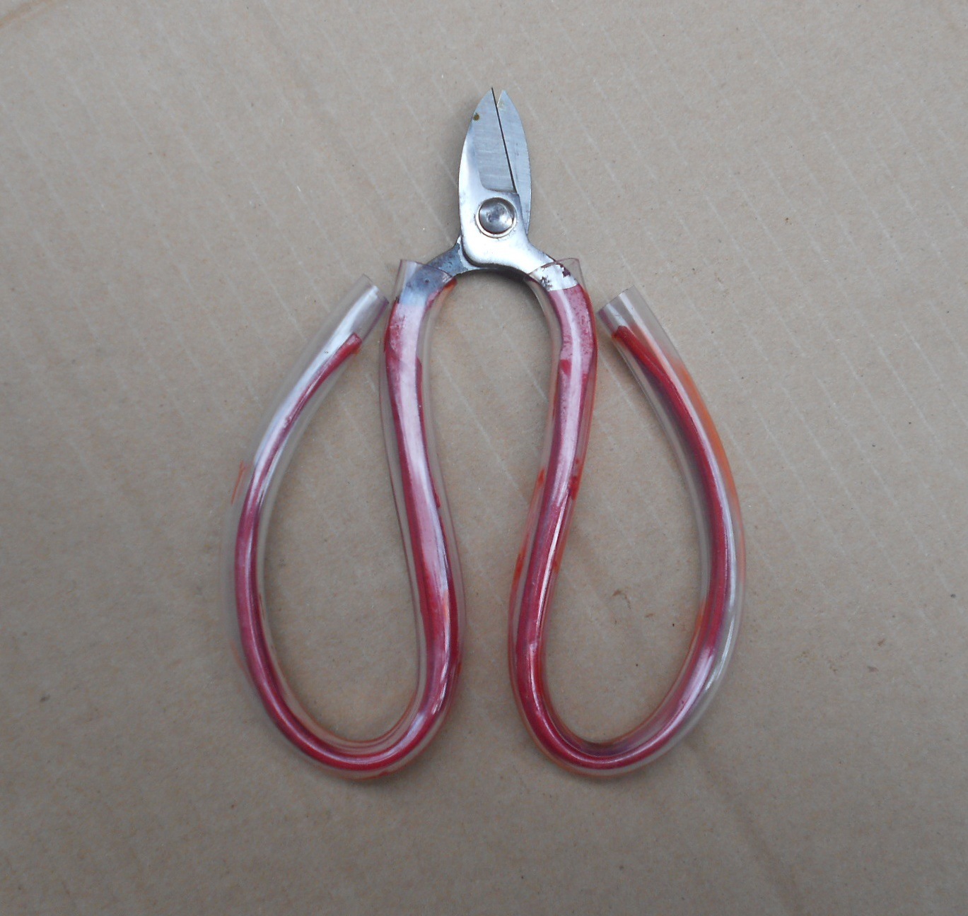 【防磨手】软柄剪刀 家用剪刀 办公剪刀 红色短嘴剪-打金工具