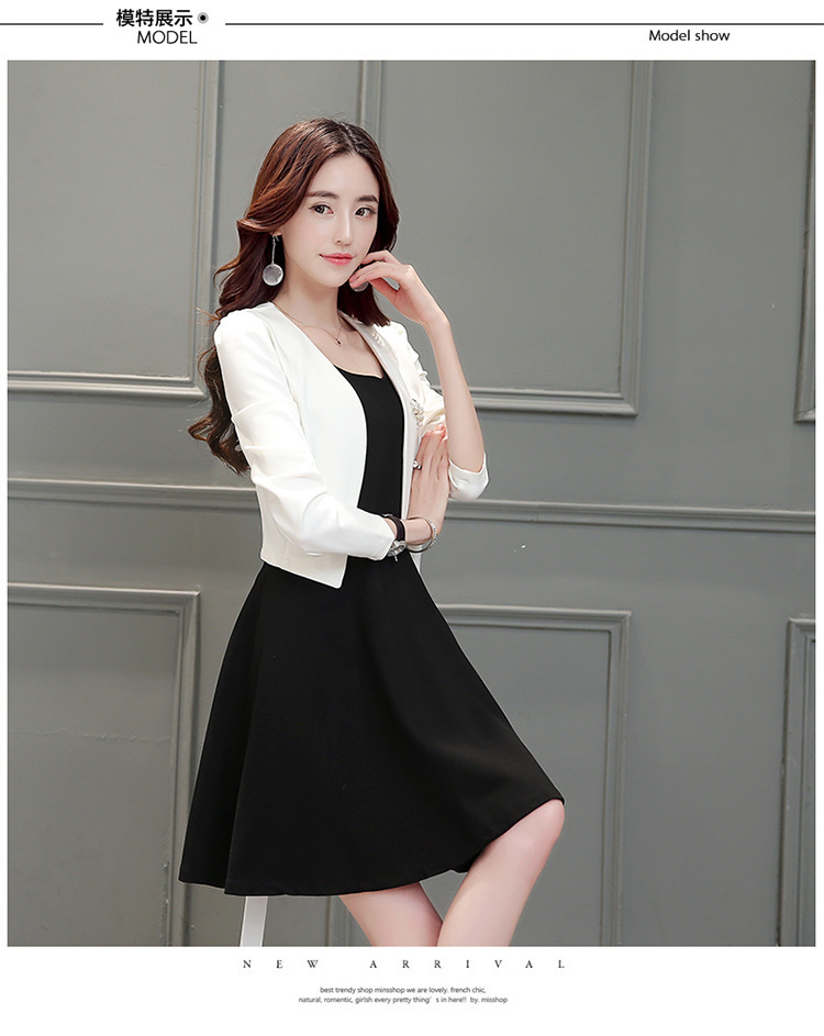 时尚套装裙女2016秋季新款修身显瘦泡泡-女式休闲套装