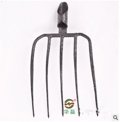 华磊厂家直销五齿叉 五股粪叉 农用叉 喷塑五叉 农用工具 钢叉