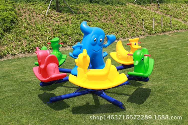 混合动物组合转椅 幼儿园儿童户外室外游乐设施 海宝转椅