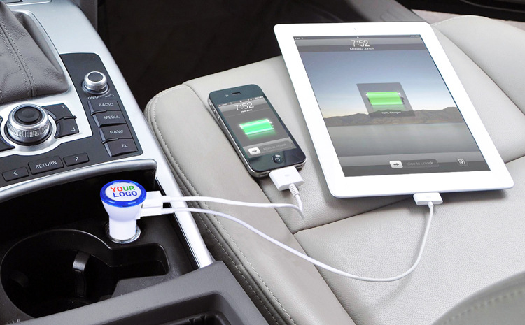 1a双usb车载充电器一拖二12v转5v 外贸出口