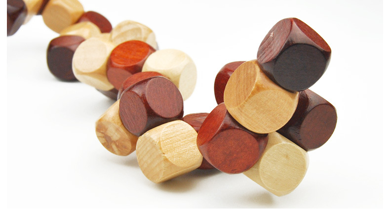 木制大号神龙摆尾 橡胶木 儿童孔明锁 成人益智玩具厂家批发 6cm