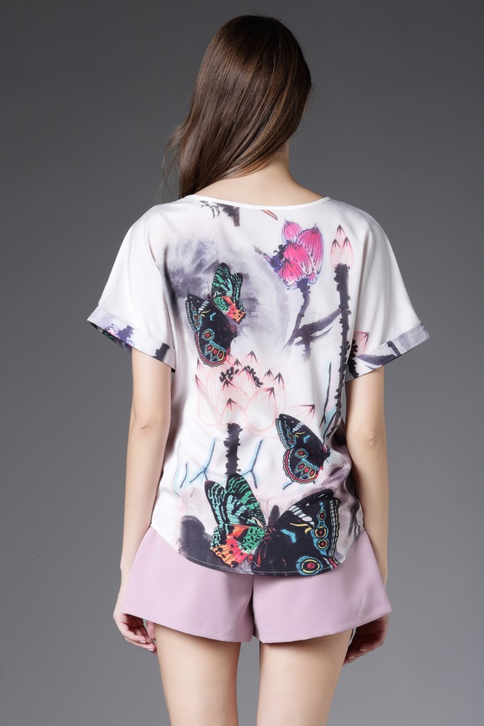 欧洲站女装2016夏季新款 水墨中国风印