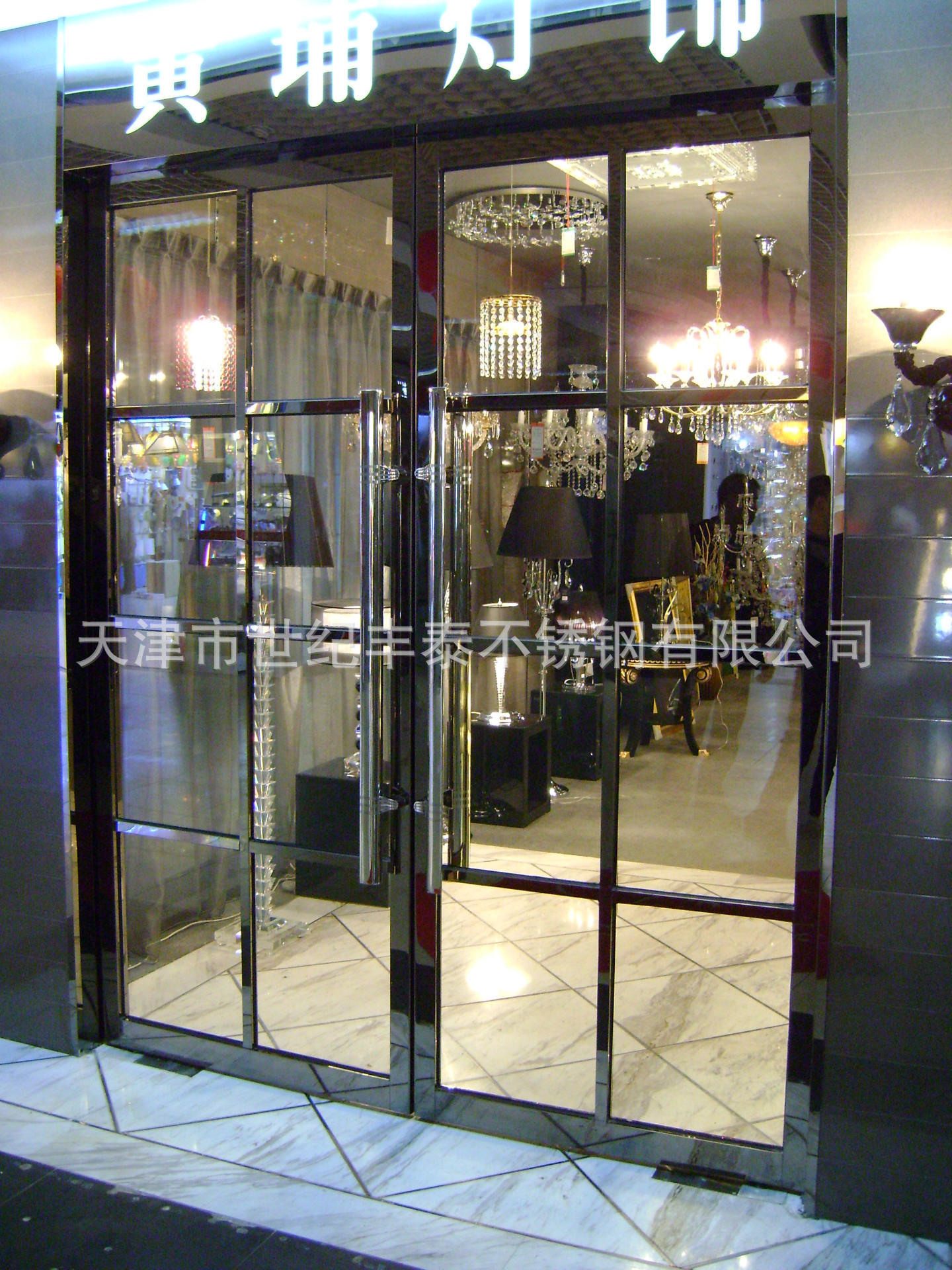 不锈钢钢化玻璃门 推拉商铺玻璃门定做 酒店商场钢化玻璃推拉门