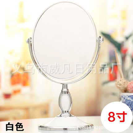 European-Style Double-Sided Desktop Makeup Mirror Desktop Vanity Mirror Portable Wedding Princess Mirror High Clearness Magnifying Mirror